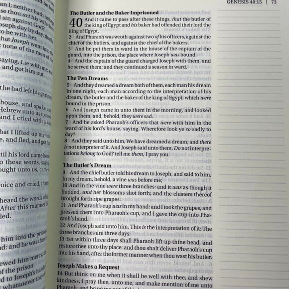 KJV Bible Journal the Word LARGE PRINT u Red Black Text Art Journal Spaces - Picture 13 of 16
